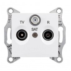 ⚡SDN3501221 Розетка TV/R/SAT прохідна 8 dB Sedna. Колір Білий