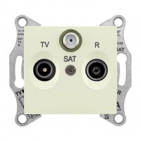 SDN3501423 Розетка TV/R/SAT прохідна 4 dB Sedna. Колір Слонова кістка