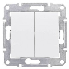 ⚡SDN0300121 2-клавишный выключатель 10 A серии Sedna Белый