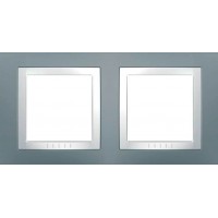 Рамка двухместная серый техно Unica Basic MGU2.004.858 Рамка двухместная серый техно Unica Basic MGU2.004.858