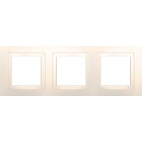 Рамка трехместная слоновая кость Unica Basic MGU2.006.25