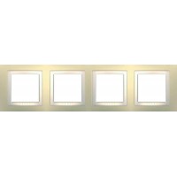 Рамка четырехместная кремовая Unica Basic MGU2.008.559 Рамка четырехместная кремовая Unica Basic MGU2.008.559