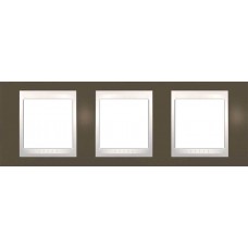 MGU6.006.571 Рамка 3-местная Unica Plus. Цвет Какао