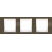 MGU6.006.571 Рамка 3-местная Unica Plus. Цвет Какао