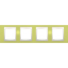 MGU6.008.563 Рамка 4-местная Unica Plus. Цвет Зелёное яблоко