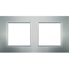 Рамка двухместная Unica Quadro. Цвет Серебристый MGU6.704.55
