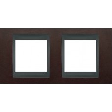 Рамка 2-местная Unica Top. Цвет Табак/Графит MGU66.004.2M4