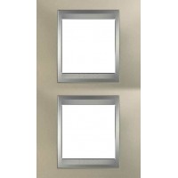 Рамка двухместная Unica Top. Цвет Матовый никель/Алюминий MGU66.004V.039