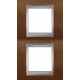 Рамка двухместная Unica Top. Цвет Черешня/Алюминий MGU66.004V.0M2