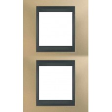 Рамка двухместная Unica Top. Цвет Оникс медный/Графит MGU66.004V.296