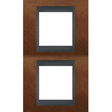 Рамка двухместная Unica Top. Цвет Черешня/Графит MGU66.004V.2M2