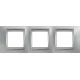 Рамка трехместная Unica Top. Цвет Матовый хром/Алюминий MGU66.006.038