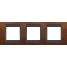 Рамка 3-местная Unica Top. Цвет Черешня/Графит MGU66.006.2M2