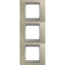 Рамка 3-местная Unica Top. Цвет Матовый никель/Алюминий MGU66.006V.039