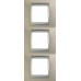 Рамка 3-местная Unica Top. Цвет Матовый никель/Алюминий MGU66.006V.039