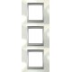 Рамка трехместная Unica Top. Цвет Белоснежный/Алюминий MGU66.006V.092