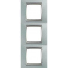 Рамка 3-місна Unica Top. Колір Смарагдовий/Алюміній MGU66.006V.094