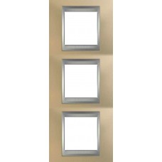 Рамка тримісна Unica Top. Колір Онікс Мідний/Алюміній MGU66.006V.096