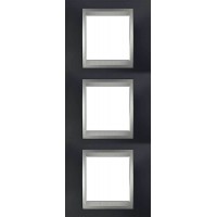 Рамка трехместная Unica Top. Цвет Металлик/Алюминий MGU66.006V.097 Рамка трехместная Unica Top. Цвет Металлик/Алюминий MGU66.006V.097