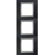 Рамка трехместная Unica Top. Цвет Металлик/Алюминий MGU66.006V.097