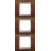 Рамка 3-местная Unica Top. Цвет Черешня/Алюминий MGU66.006V.0M2