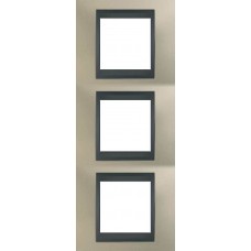 Рамка трехместная Unica Top. Цвет Матовый никель/Графит MGU66.006V.239