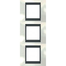 Рамка трехместная Unica Top. Цвет Белоснежный/Графит MGU66.006V.292