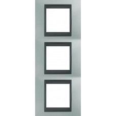 Рамка 3-местная Unica Top. Цвет Изумрудный/Графит MGU66.006V.294