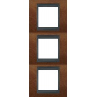 Рамка тримісна Unica Top. Колір Черешня/Графіт MGU66.006V.2M2
