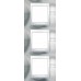 Рамка 3-местная Unica Top. Цвет Блестящий хром/Белый MGU66.006V.810