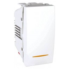 Выключатель одноклавишный двухполюсный с контрольной подсветкой 16А серия Unica MGU3.162.18S