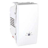 Вимикач одноклавішний кнопковий, символ `світло` Unica 10А MGU3.106.18L