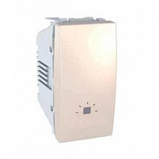 Выключатель одноклавишный кнопочный, символ `свет` Unica 10А MGU3.106.25L