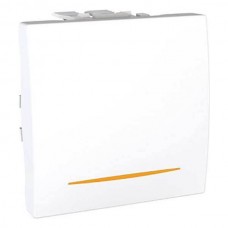 Выключатель одноклавишный двухполюсный с контрольной подсветкой 16А серия Unica MGU3.262.18S