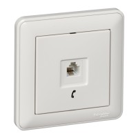 Розетка телефонная белая RJ11 160В 1А в сборе W59 (RSI-152T-18) Розетка телефонная белая RJ11 160В 1А в сборе W59 (RSI-152T-18)