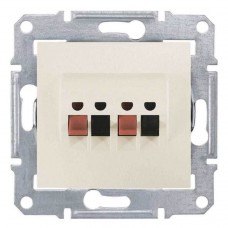 SDN5400123 Аудіорозетка з пружинними затискачами Sedna Слонова кістка