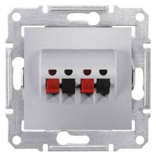 SDN5400160 Аудіорозетка з пружинними затискачами Sedna алюміній