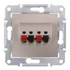 SDN5400168 Аудіорозетка з пружинними затискачами Sedna титан