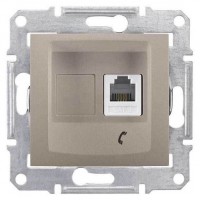 SDN4101168 Телефонна розетка RJ11 Sedna. Колір Титан SDN4101168 Телефонна розетка RJ11 Sedna. Колір Титан