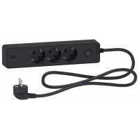 ⚡Удлинитель на 3 розетки с заземлением+2 USB, 1,5м Unica New черный (ST943U1B) ⚡Удлинитель на 3 розетки с заземлением+2 USB, 1,5м Unica New черный (ST943U1B)