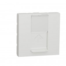Розетка комп'ютерна RJ45, категорії 6 UTP, 2 модуля Unica New біла (NU341518)