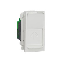 ⚡Розетка компьютерная RJ45, категории 6 STP, 1 модуль Unica New белая (NU341618)