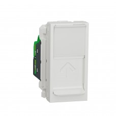 ⚡Розетка компьютерная RJ45, категории 6 STP, 1 модуль Unica New белая (NU341618)