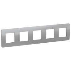 ⚡Рамка 5-ти постова Unica New алюміній (NU201030)