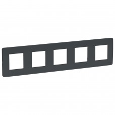 ⚡Рамка 5-ти постова Unica New антрацит (NU201054)