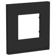 Рамка 1-постова горизонтальна Unica New каучук/антрацит (NU600282)