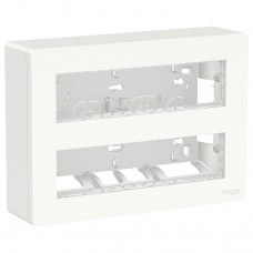 ⚡Блок unica system+ відкрита вставка 2х4 антибактеріальний білий (NU121820)