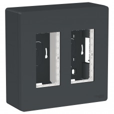 ⚡Блок unica system+ відкрита вставка 2х2 антрацит (NU122454)