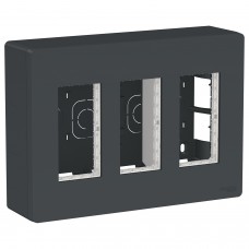 ⚡Блок відкритого монтажу Unica System 3х2 антрацит (NU123454)