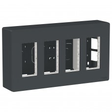 ⚡Блок unica system+ відкрита вставка 4х2 антрацит (NU124454)